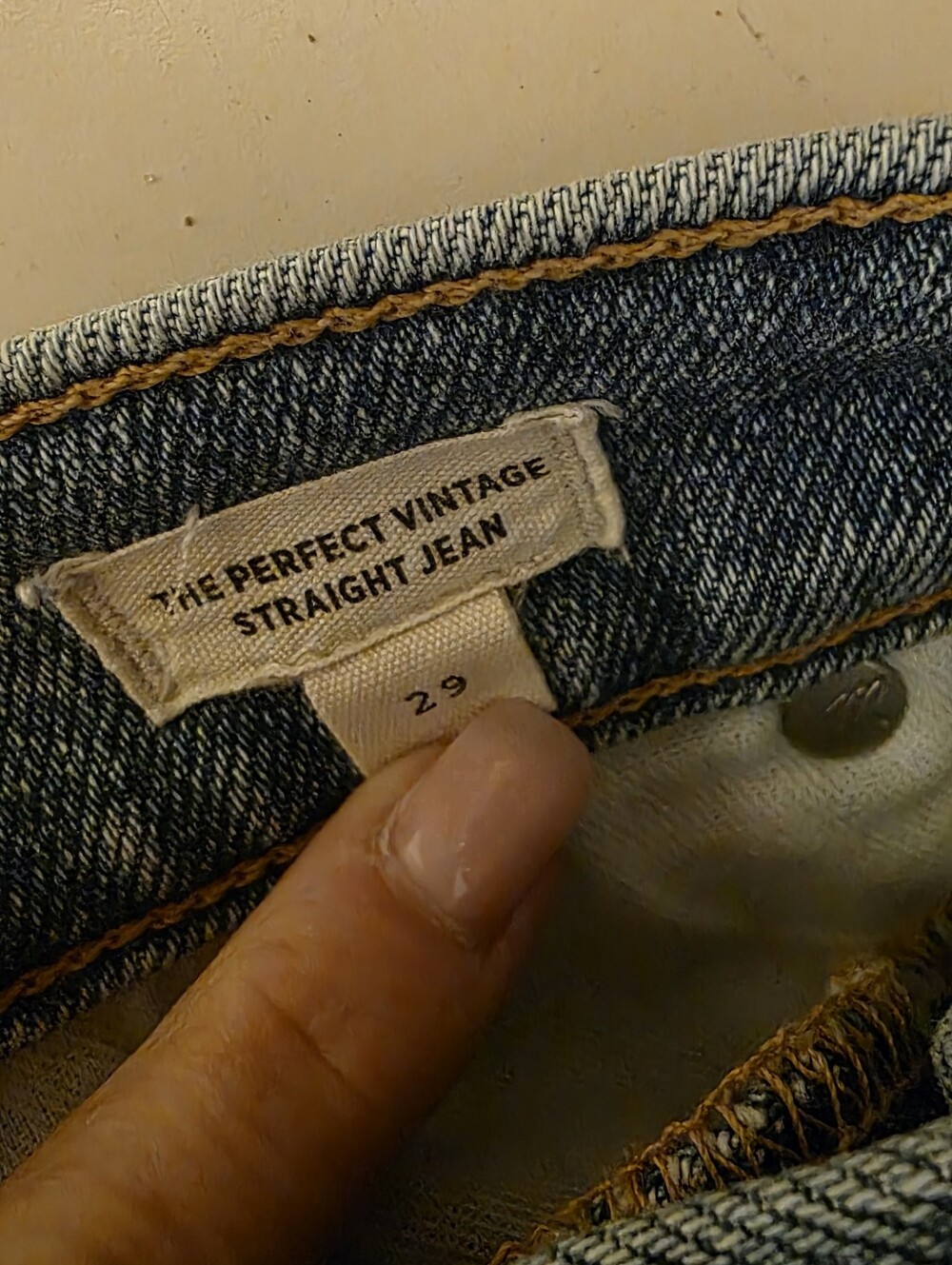 Madewell The Perfect Vintage Straight Jean Button-Fly Edition Light Wash 29W